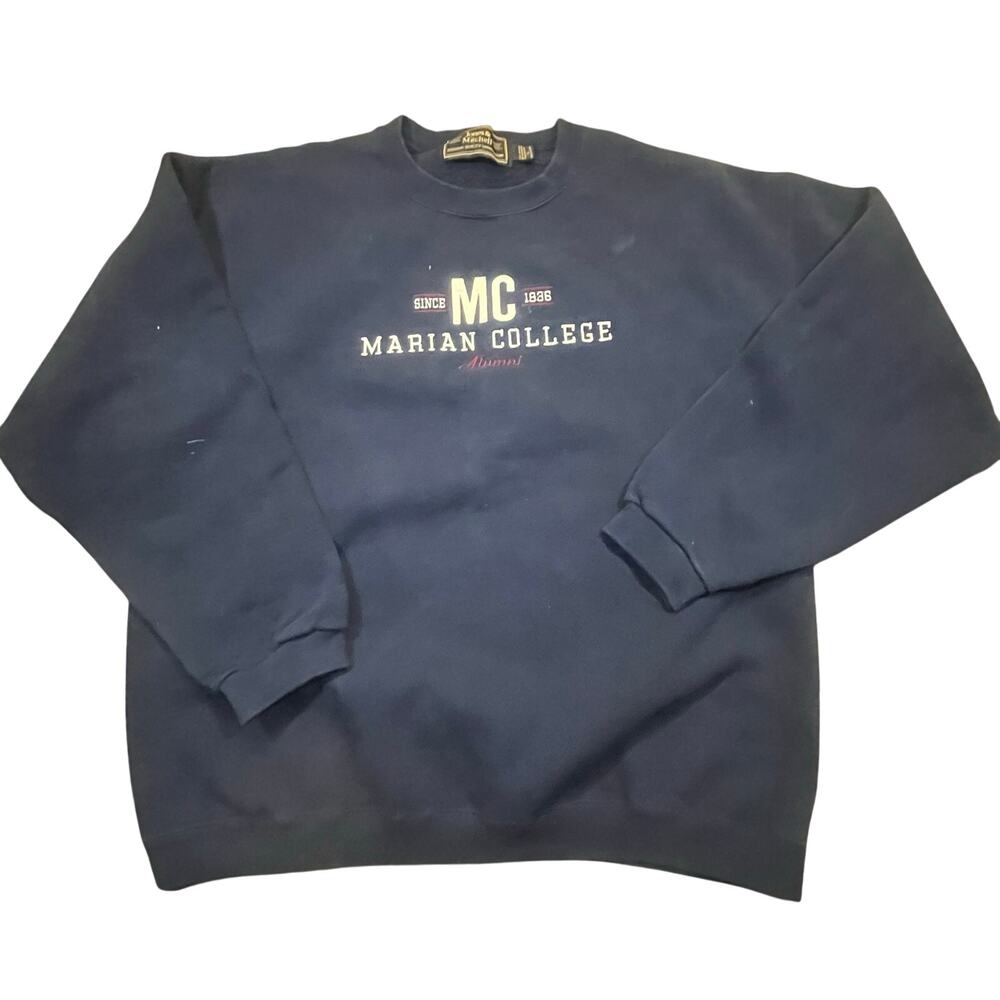Marian College Alumni Sweatshirt‎ Men XL Navy  Long Sleeve Heavily Weight